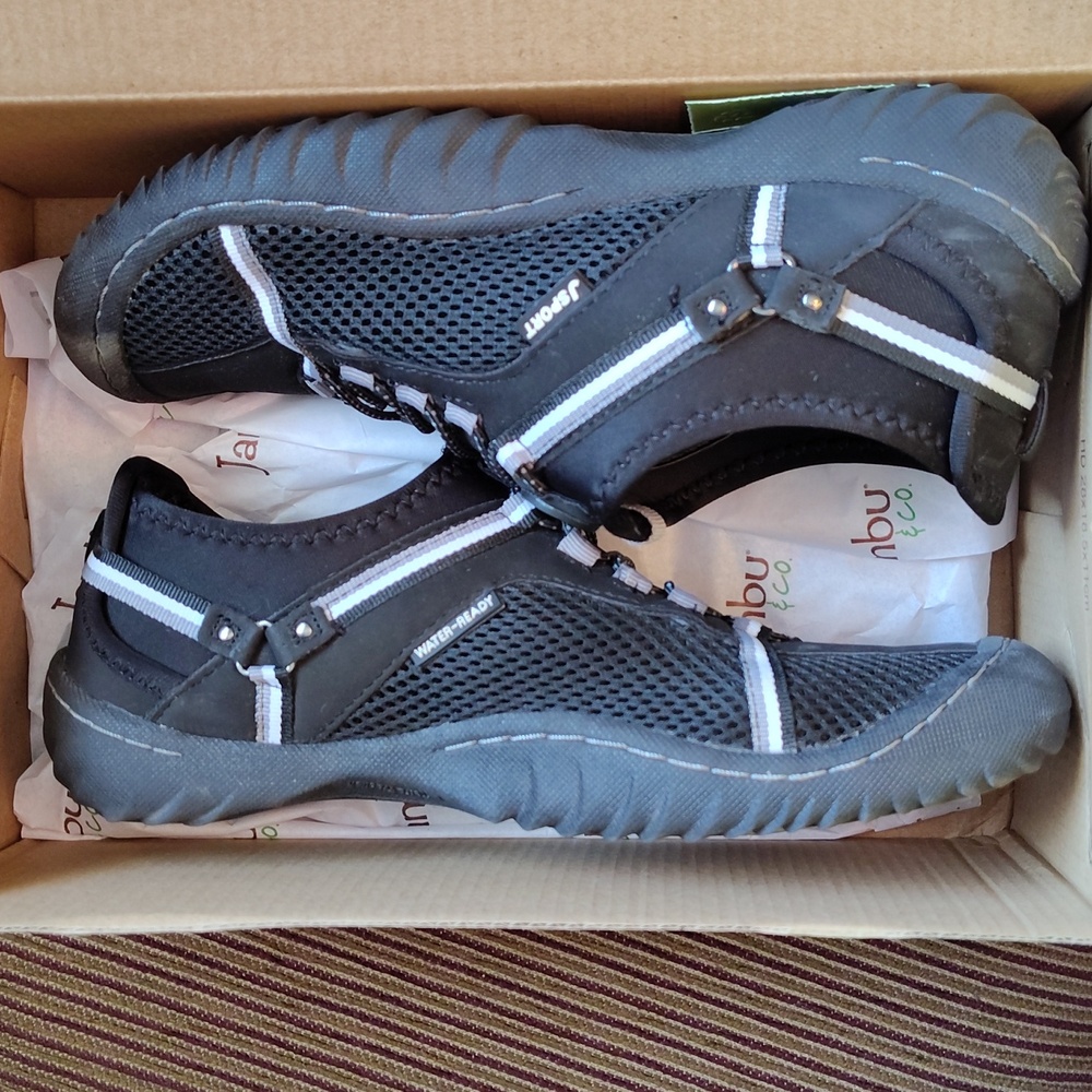 Jambu Sporto Black Mesh Athletic Shoes